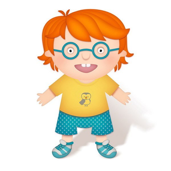 Мультяшный рыжий мальчик