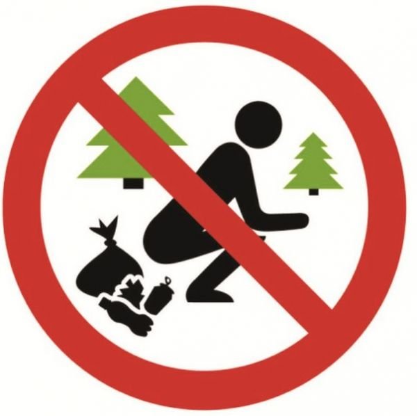 Знак «мусорить запрещено»