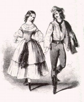 Танцующая пара 19 века