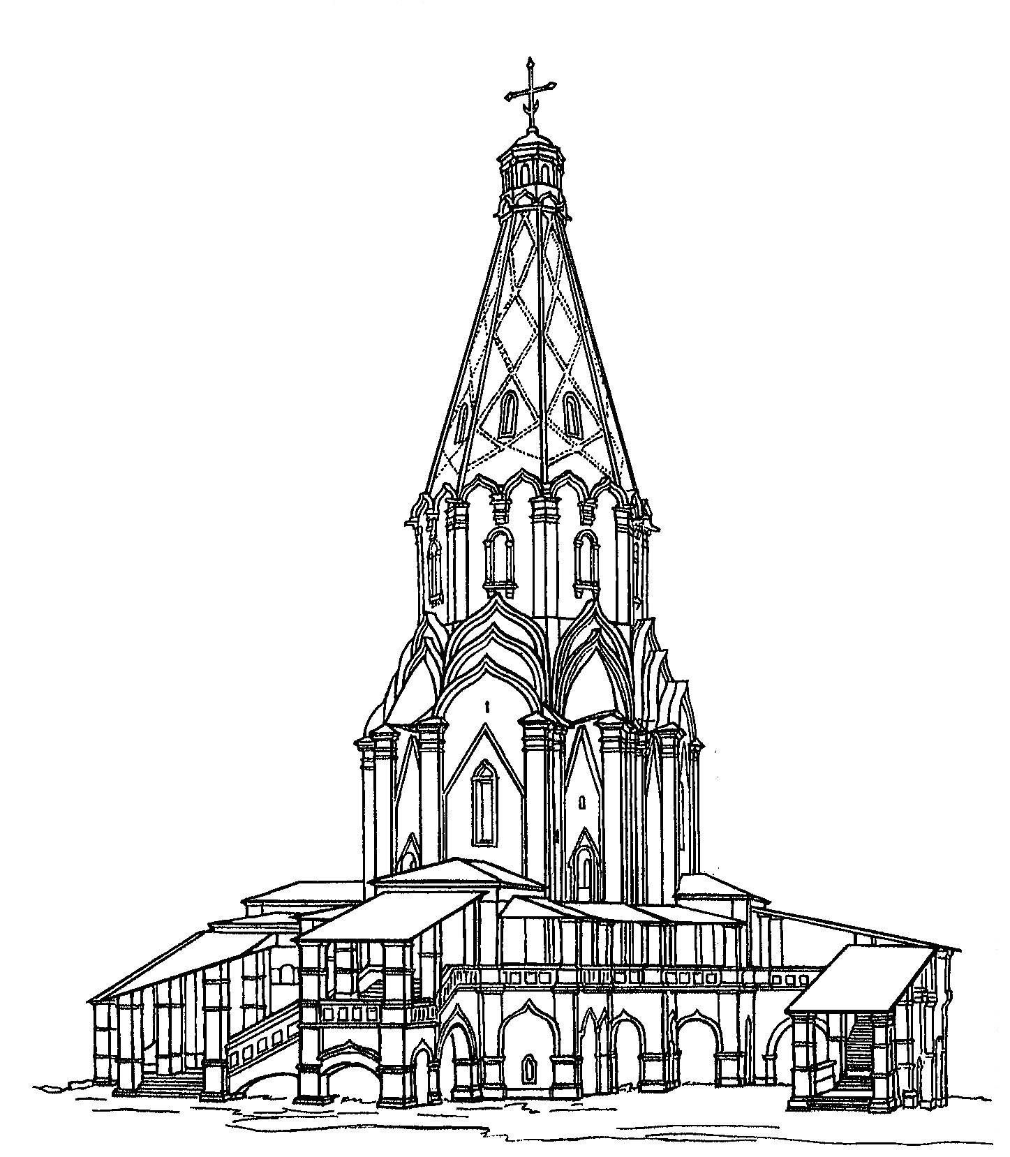 Церковь Вознесения в Коломенском под Москвой (1532).