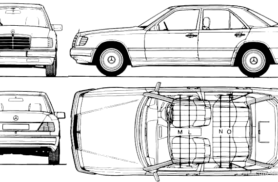 Mercedes Benz 124 Blueprint