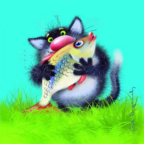 Художник Лев Бартенев котики