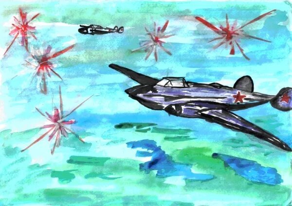 Рисунок на военную тему для детей