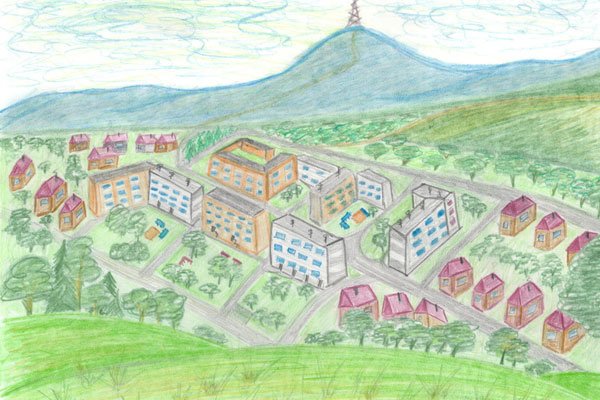 Нарисовать микрорайон