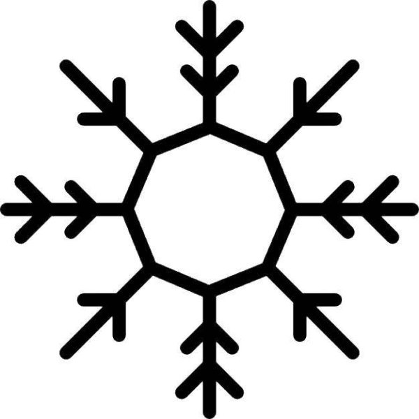 Снежинка контур