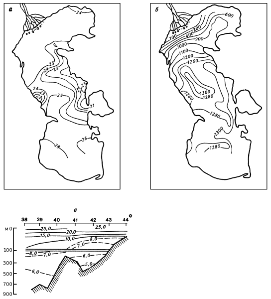 Очертания Каспийского моря