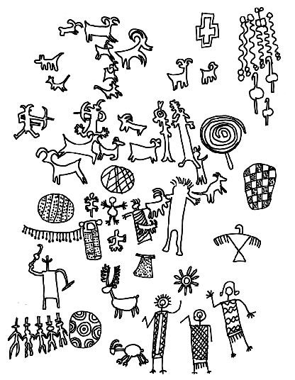 Наскальные символы индейцев Северной Америки