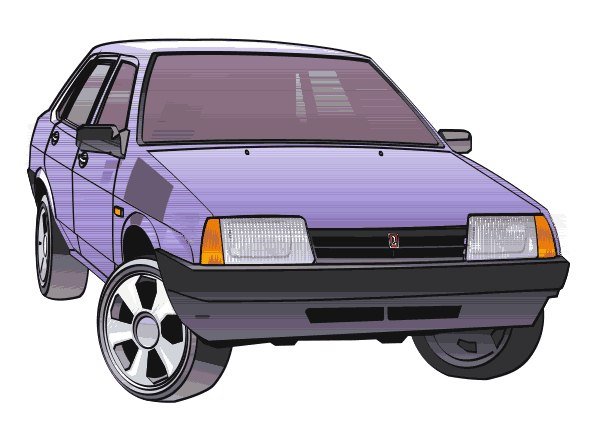 Рисунок машины ВАЗ 2109
