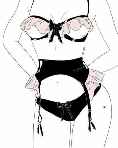 Девушка в белье рисунок