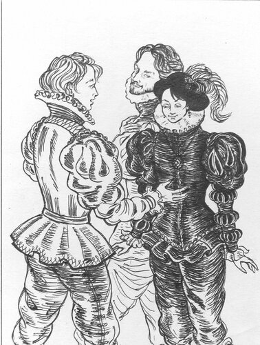 Готика мужской костюм Пурпэн