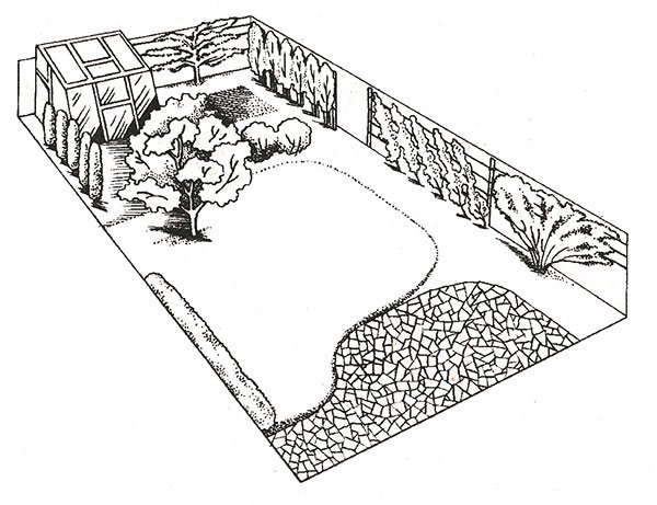 Эскиз живой изгороди