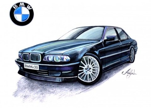 BMW e39 рисунок