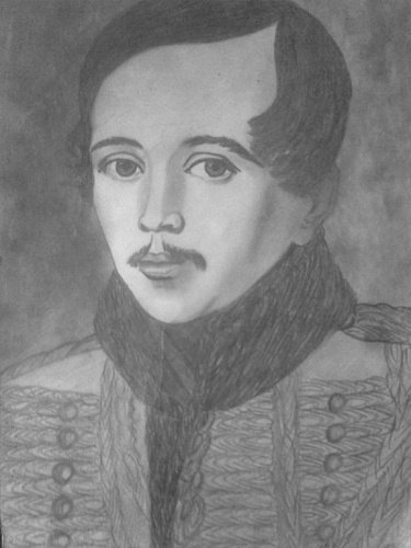 Лермонтов чб портрет