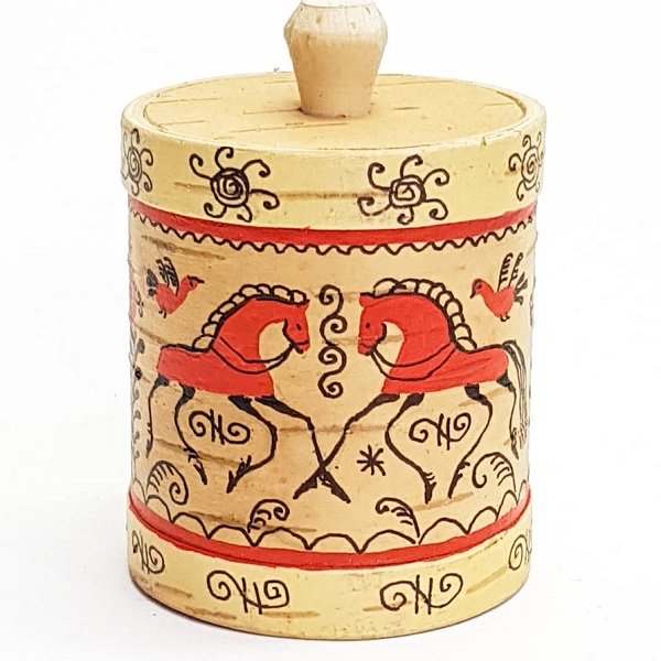 Туесок расписной Мезенская роспись