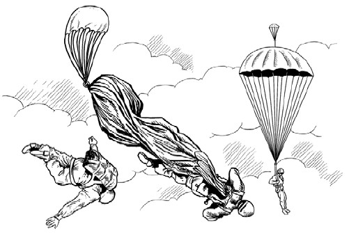 Парашют тату эскиз