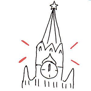 Часы на Спасской башне до Петра 1 Московский Кремль