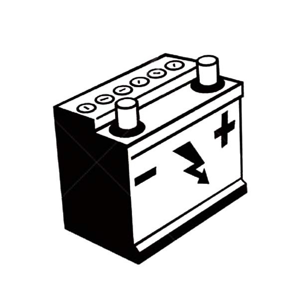 Аккумулятор на белом фоне