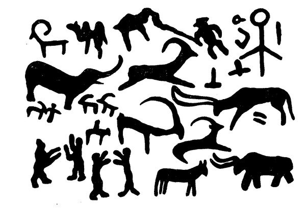 Петроглифы Казахстана вектор