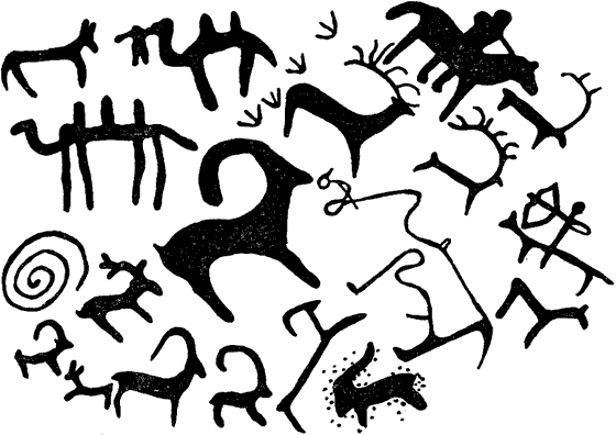 Древние наскальные рисунки Казахстана