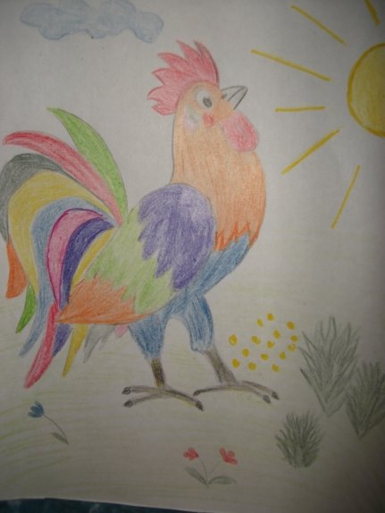 Иллюстрация к сказке петушок и бобовое зернышко для детей