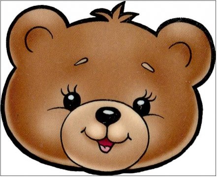 Контур морды мишки