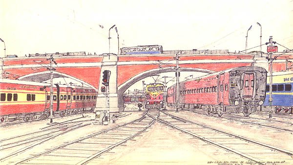 Вокзал рисунок