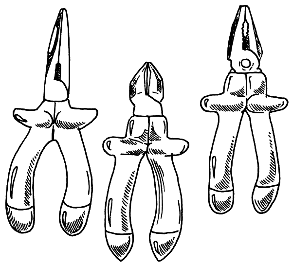 Трафарет плоскогубцы