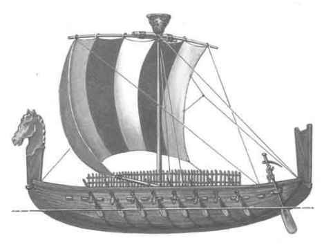 Торговый корабль финикийцев