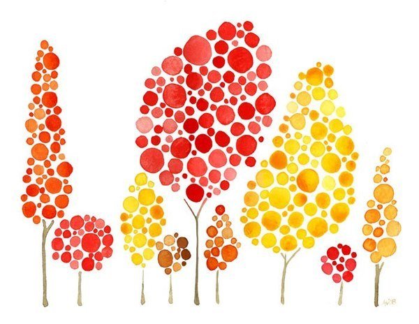 Заготовки для рисования ватными палочками