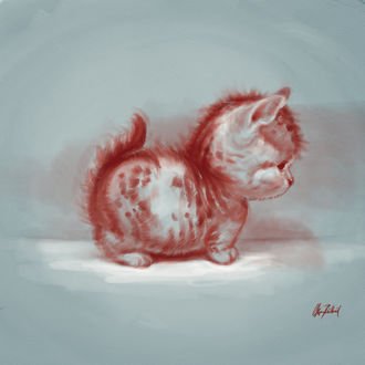 Без зашитный котенок рисунок