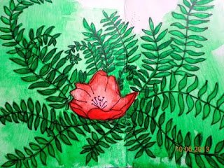 Папоротник рисование с детьми