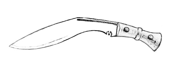 Нож кукри иллюстрация
