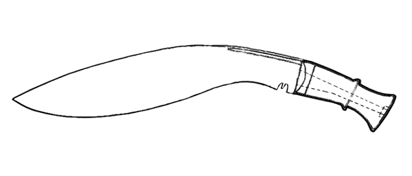 Нож кукри чертежи