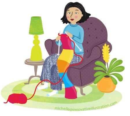 Вязальщица рисунок для детей