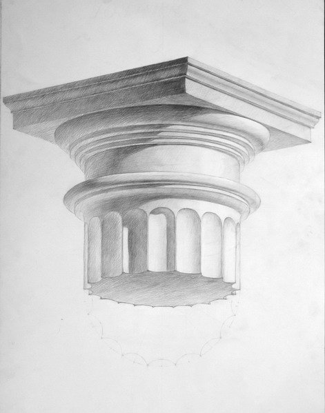 Рисование капители дорического ордера