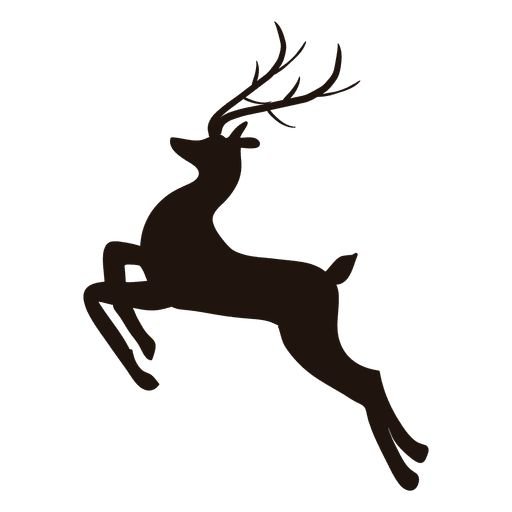 Бегущий олень силуэт