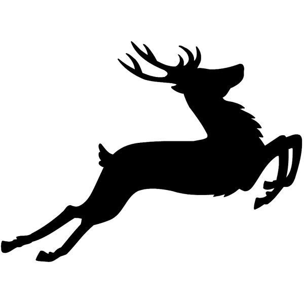 Бегущий олень силуэт