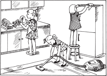 Уборка раскраска для детей