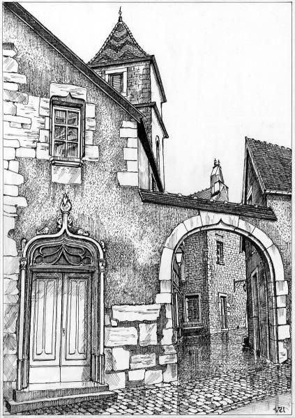 Средневековый город Графика