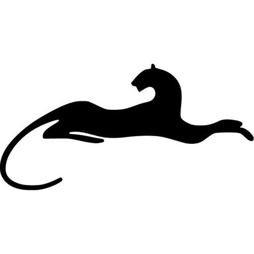 Пантера на белом фоне