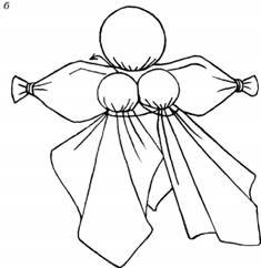 Кукла оберег раскраска