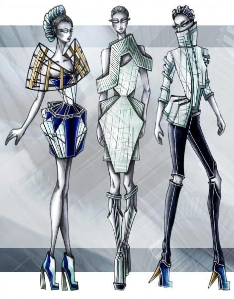 Фэшн эскизы