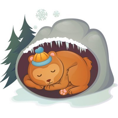 Медведь в берлоге рисунок