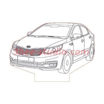 Киа Рио сбоку вектор