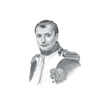 Наполеон Бонапарт чёрно белый