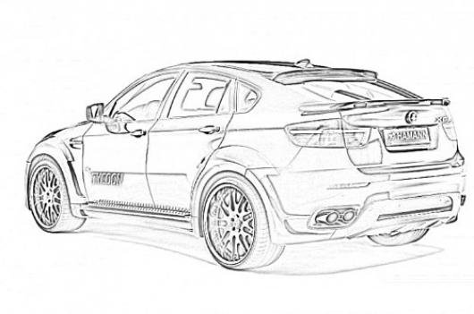 Контур БМВ Икс 3 сбоку