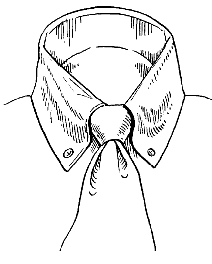 Воротник с галстуком референс