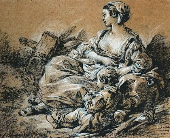 Гравюра Мольер Франсуа Буше