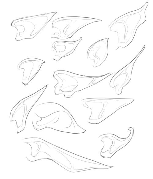 Уши эльфа референс сбоку