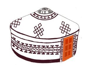 Юрта монголов вектор